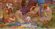 Theo Van Rysselberghe Four Bathers Spain oil painting artist